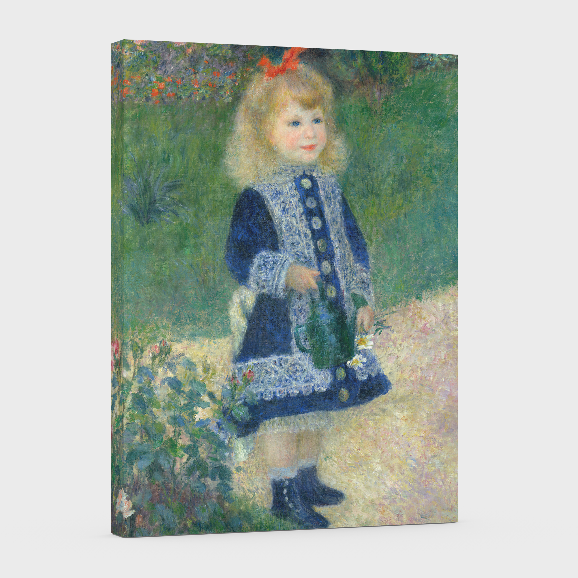 Niña con regadera -Pierre Auguste Renoir - Lienzo premium 430g (calidad de galeria)