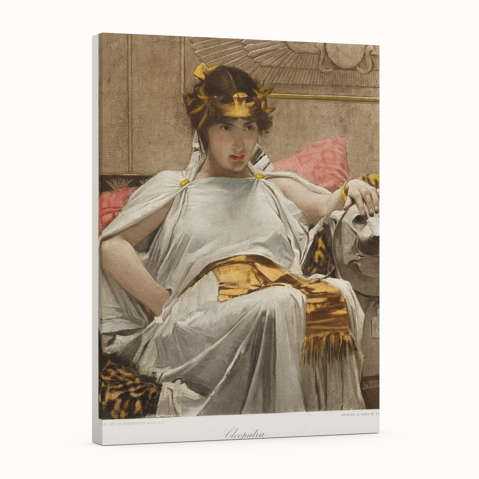 Cleopatra - John William Waterhouse - Lienzo premium 430g (calidad de galeria)