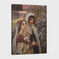Dante y Beatriz -Cesare Saccaggi - Lienzo premium 430g (calidad de galeria)