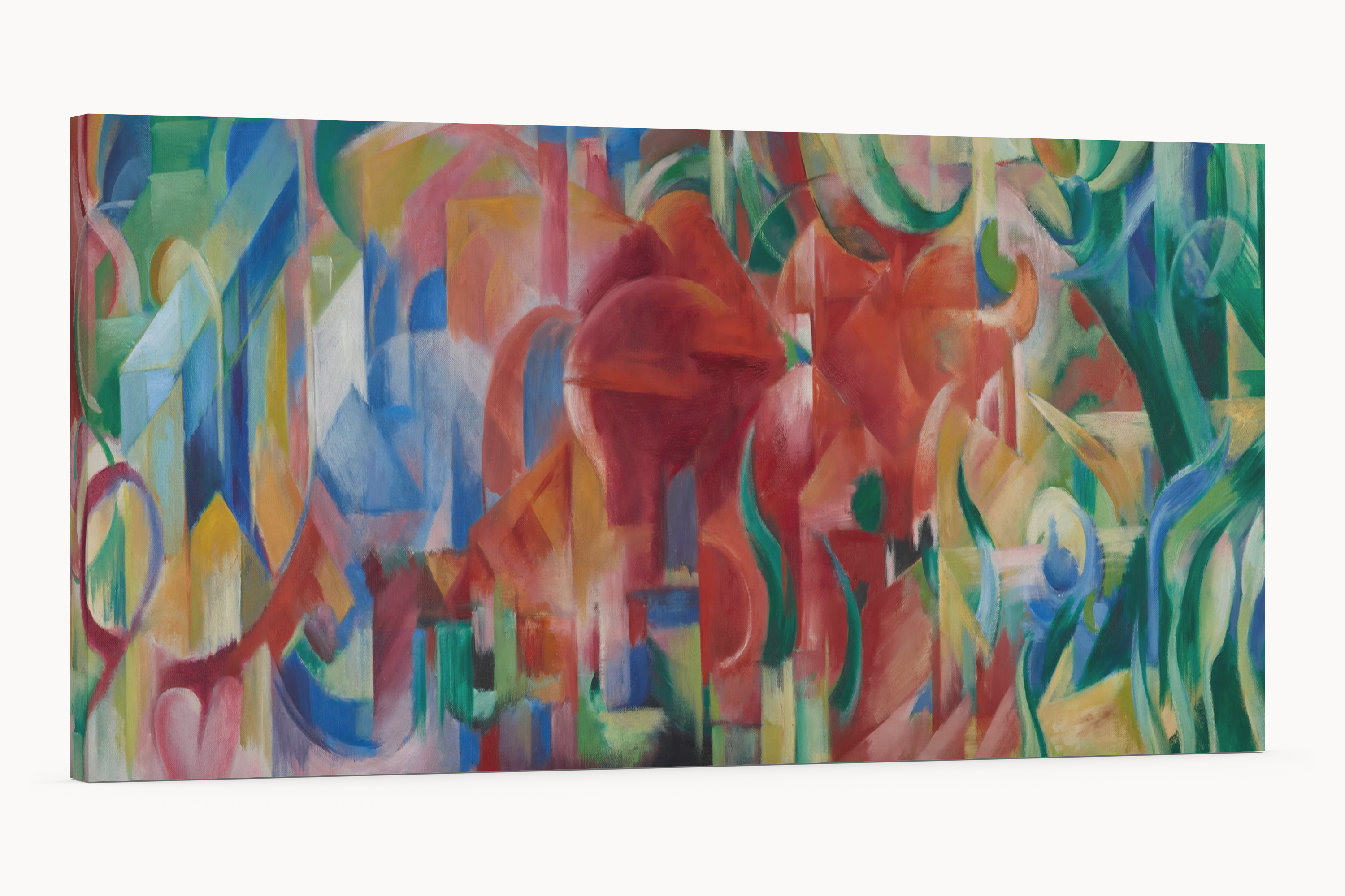 Formas jugando -Franz Marc - Lienzo premium 430g (calidad de galeria)