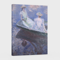 En el bote -Claude Monet - Lienzo premium 430g (calidad de galeria)