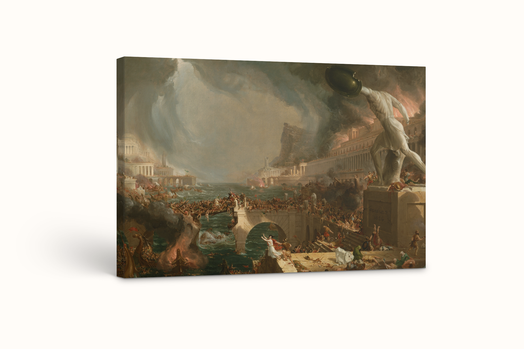 El curso del imperio: Destruccion - Thomas Cole - Lienzo premium 430g (calidad de galeria)