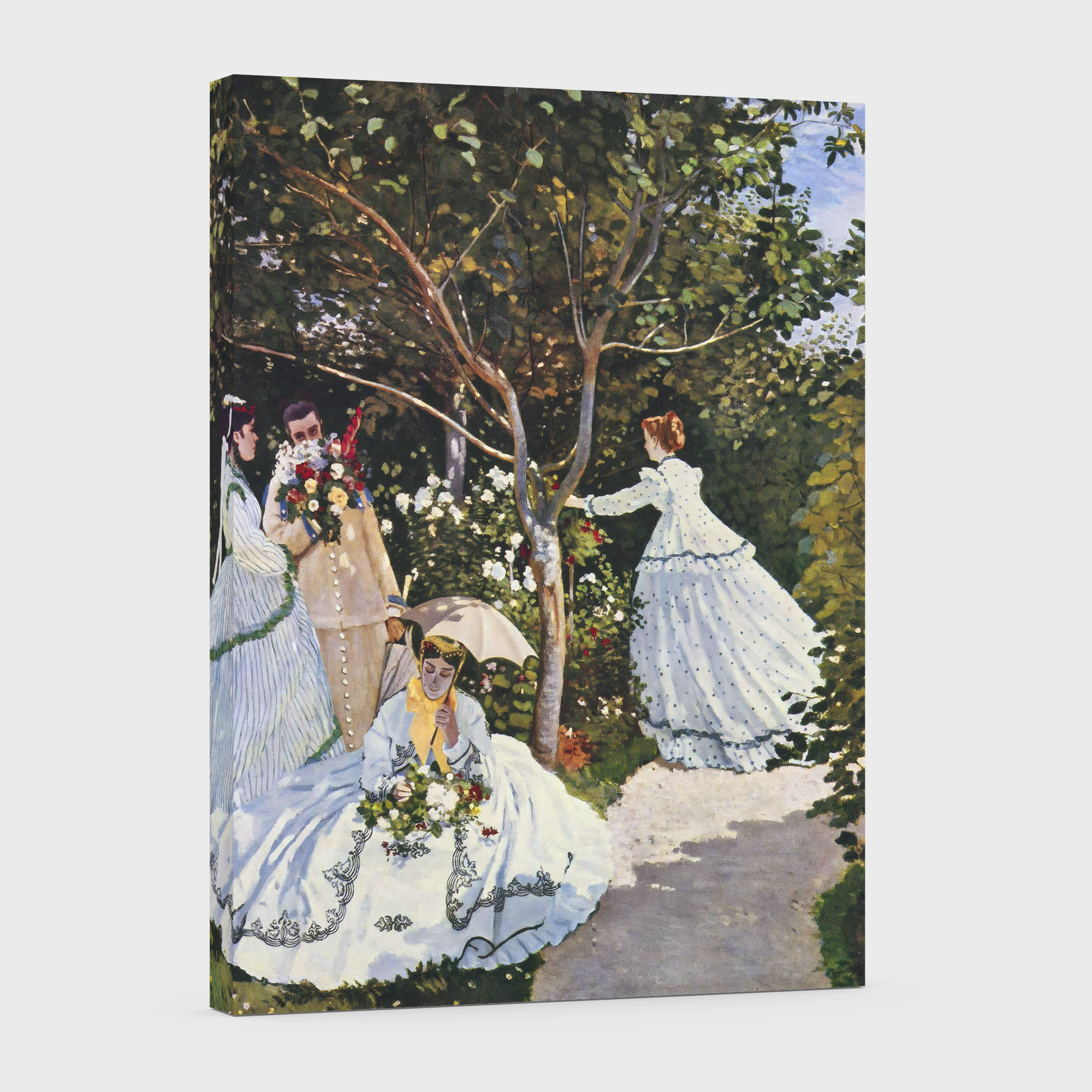 Mujeres en el jardin -Claude Monet - Lienzo premium 430g (calidad de galeria)