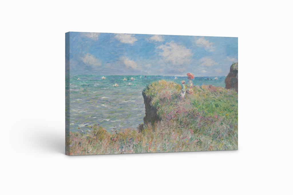 Promenade au sommet d'une falaise - Claude Monet - Toile premium 430g (qualité galerie)