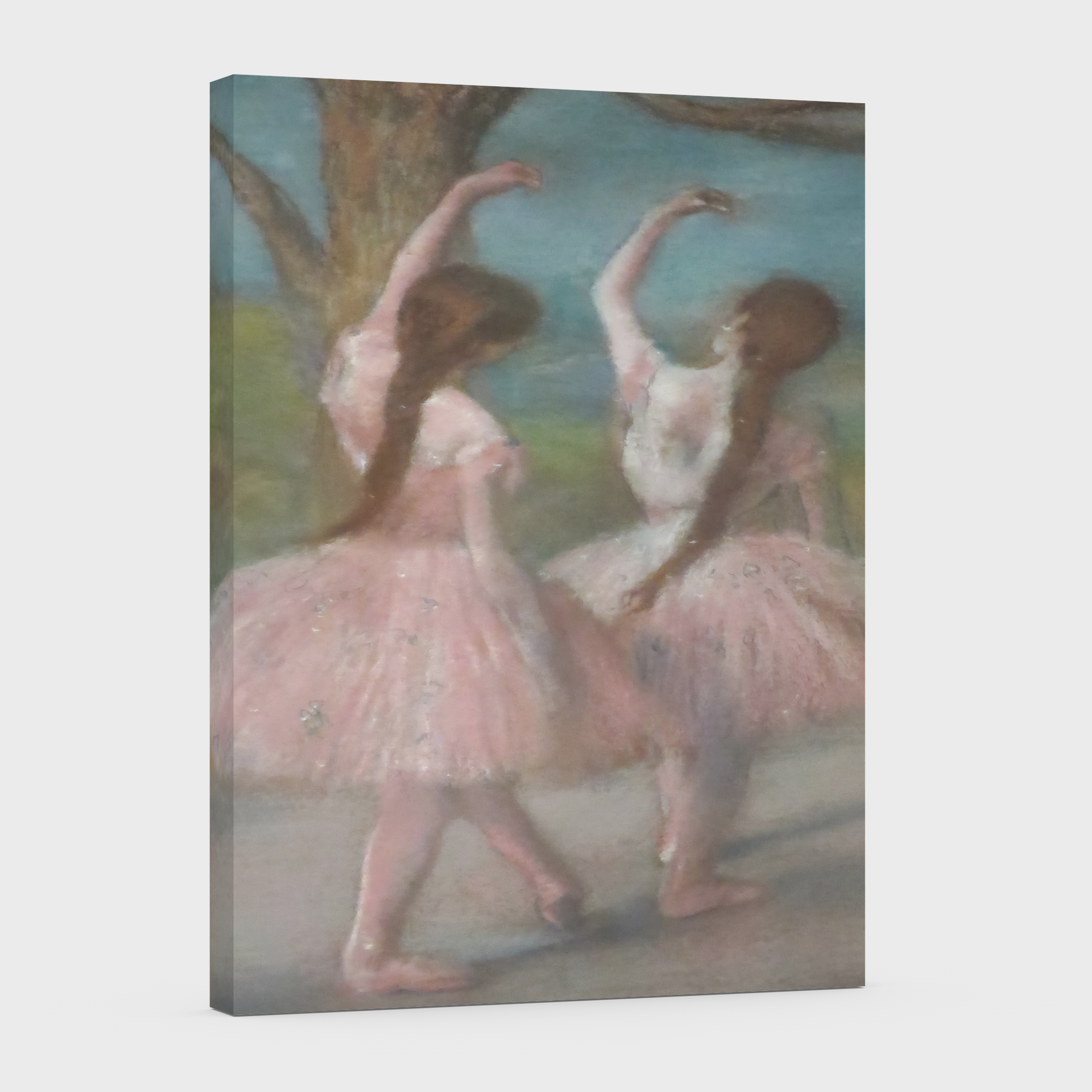 Bailarinas de rosa -Edgar Degas - Lienzo premium 430g (calidad de galeria)
