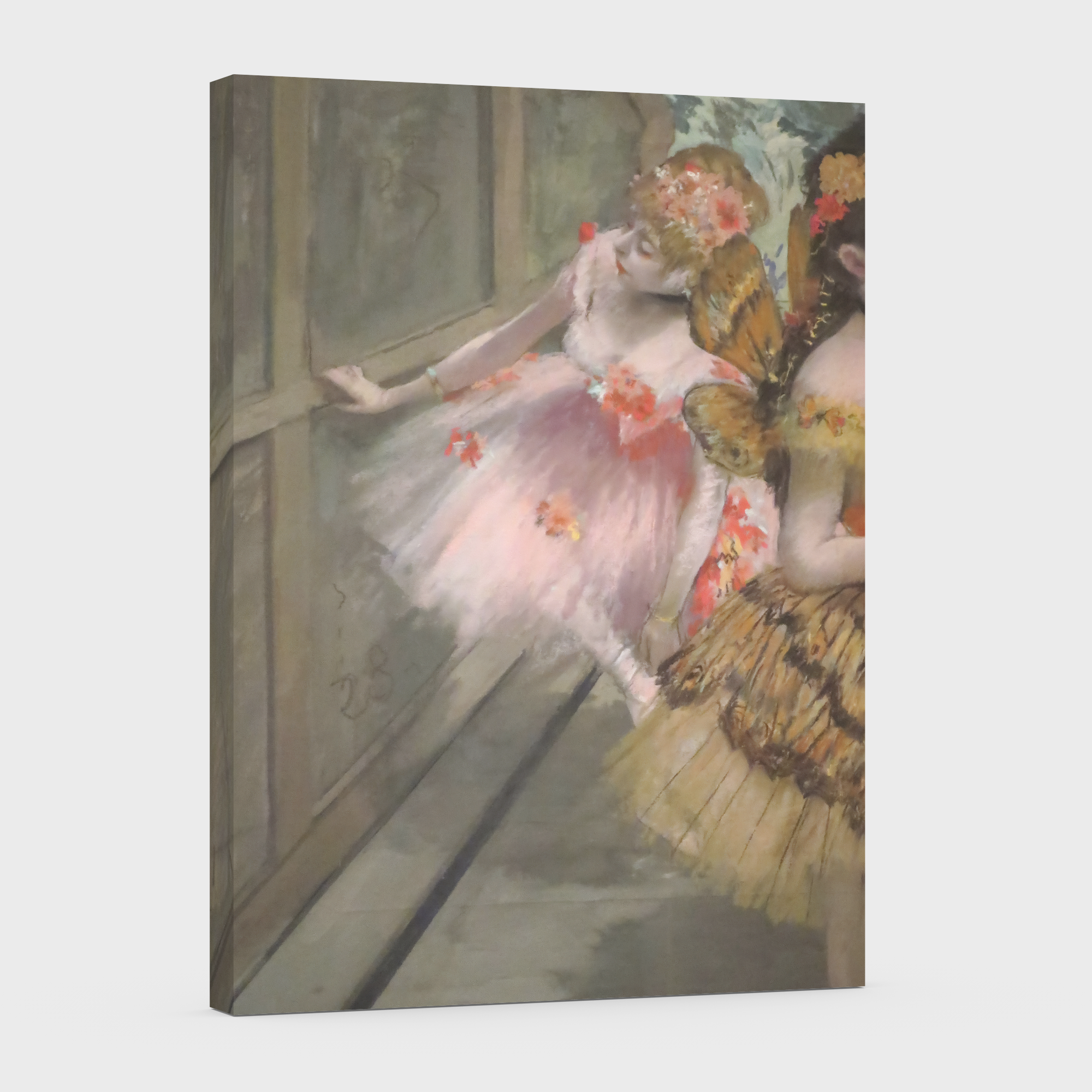 Bailarinas entre bastidores -Edgar Degas - Lienzo premium 430g (calidad de galeria)