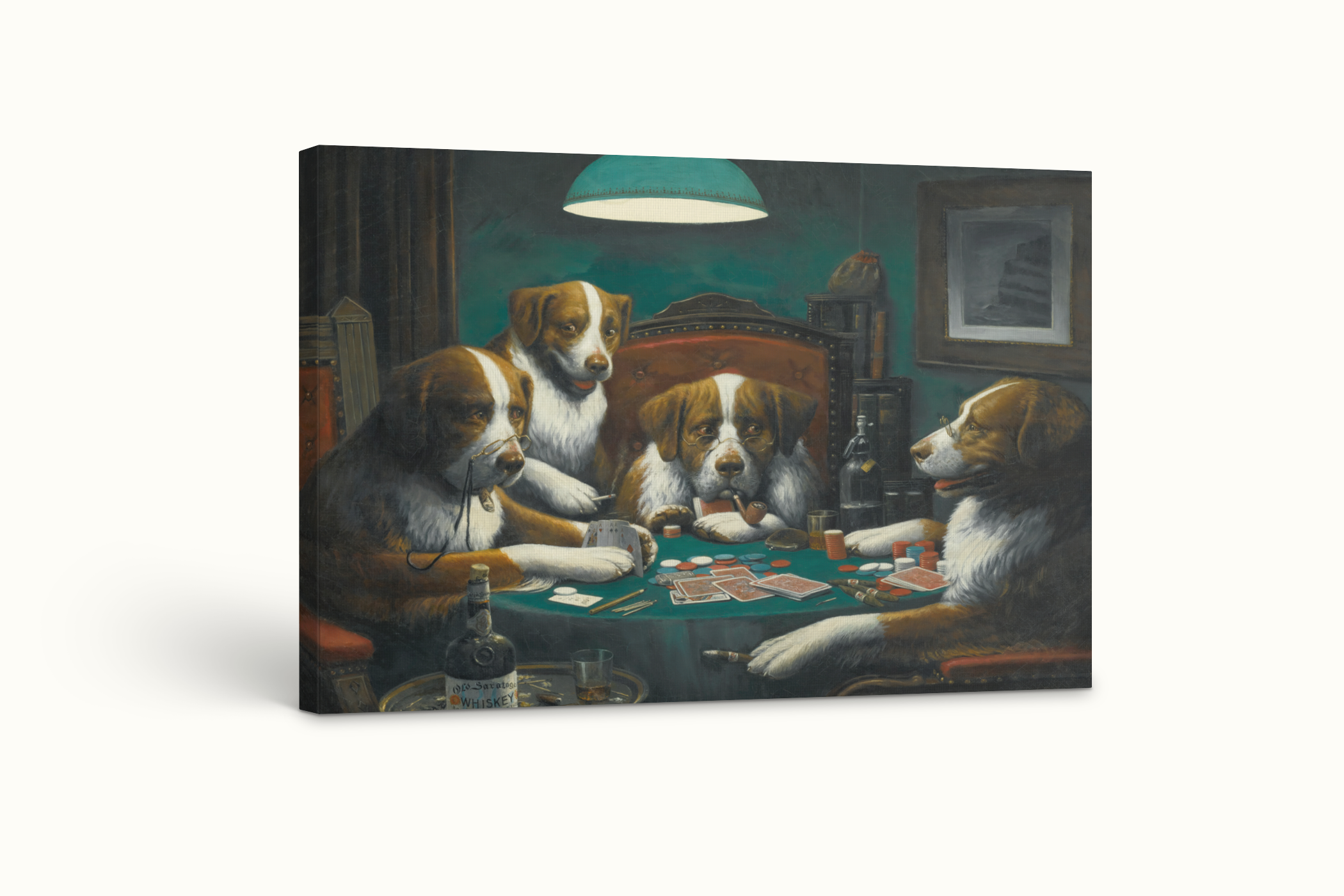 Juego de poker - Cassius Marcellus Coolidge - Lienzo premium 430g (calidad de galeria)