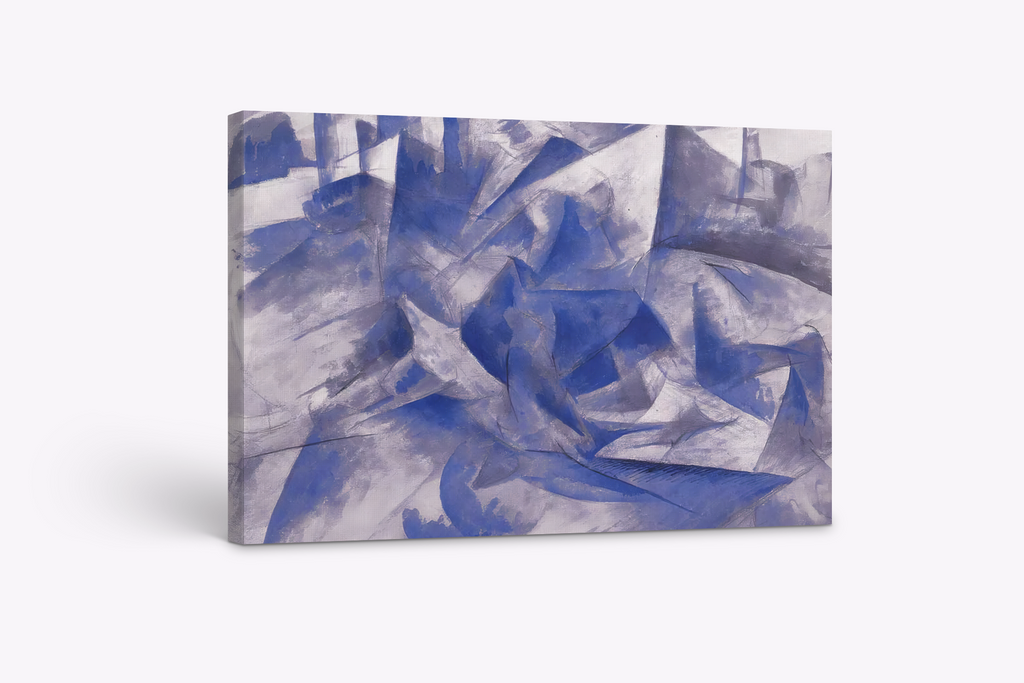 Cheval + Cavalier + Maisons - Umberto Boccioni - Toile premium 430g (qualité galerie)