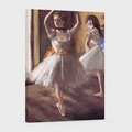 Dos bailarinas en el estudio - Edgar Degas - Lienzo premium 430g (calidad de galeria)