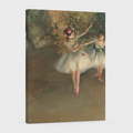 Dos bailarinas en el escenario - Edgar Degas - Lienzo premium 430g (calidad de galeria)