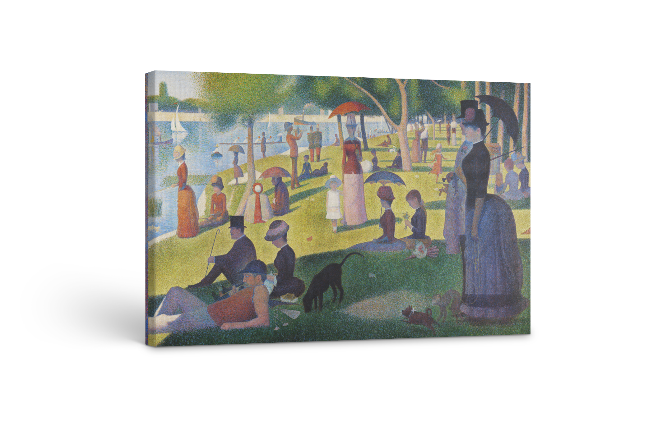 Tarde de domingo en la isla de la Grande Jatte - Georges Seurat - Lienzo premium 430g (calidad de galeria)