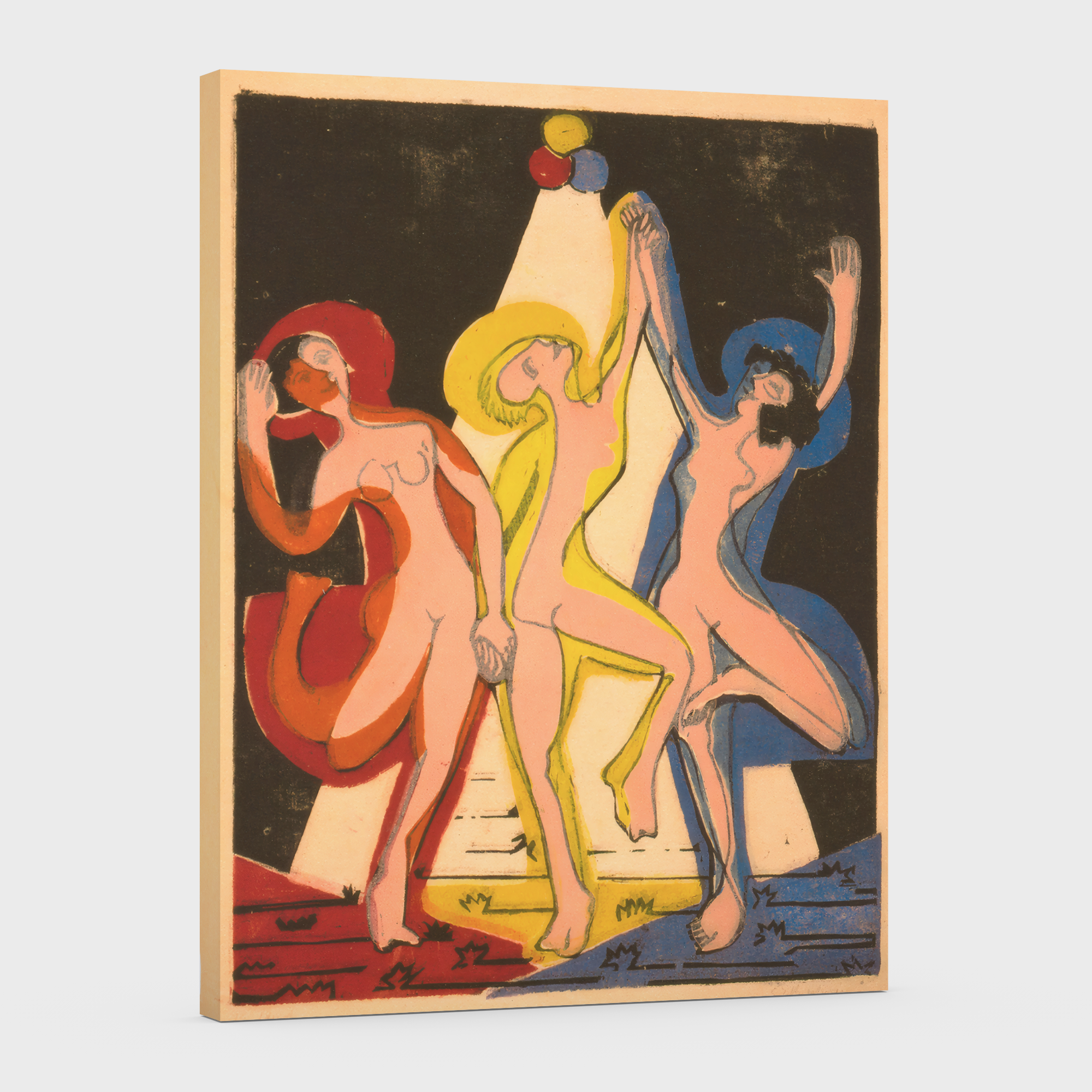 Danza de colores -Ernst Ludwig Kirchner - Lienzo premium 430g (calidad de galeria)