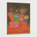 Flores en macetas -Paul Klee - Lienzo premium 430g (calidad de galeria)