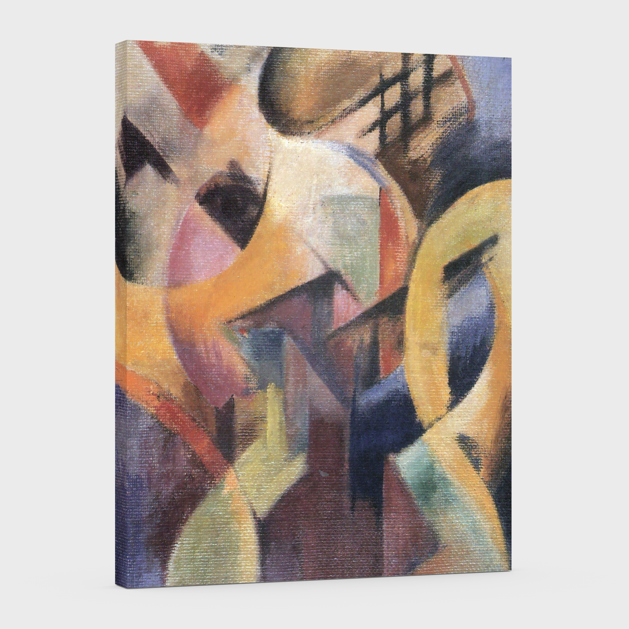 Pequeña composicion I -Franz Marc - Lienzo premium 430g (calidad de galeria)