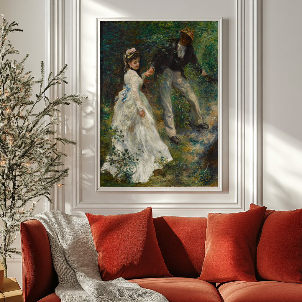 El paseo - Pierre-Auguste Renoir - Lienzo premium 430g (calidad de galeria)