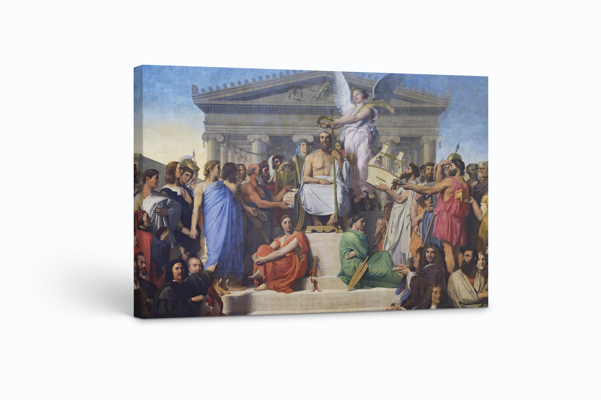 La apoteosis de Homero - Jean-Auguste Dominique - Lienzo premium 430g (calidad de galeria)