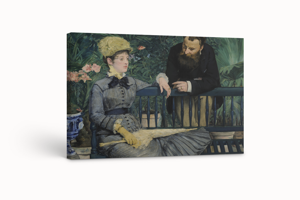 Dans la serre - Édouard Manet - Toile premium 430g (qualité galerie)