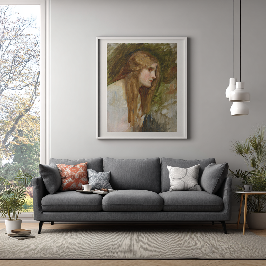 Phyllis - John William Waterhouse - Lienzo premium 430g (calidad de galeria)