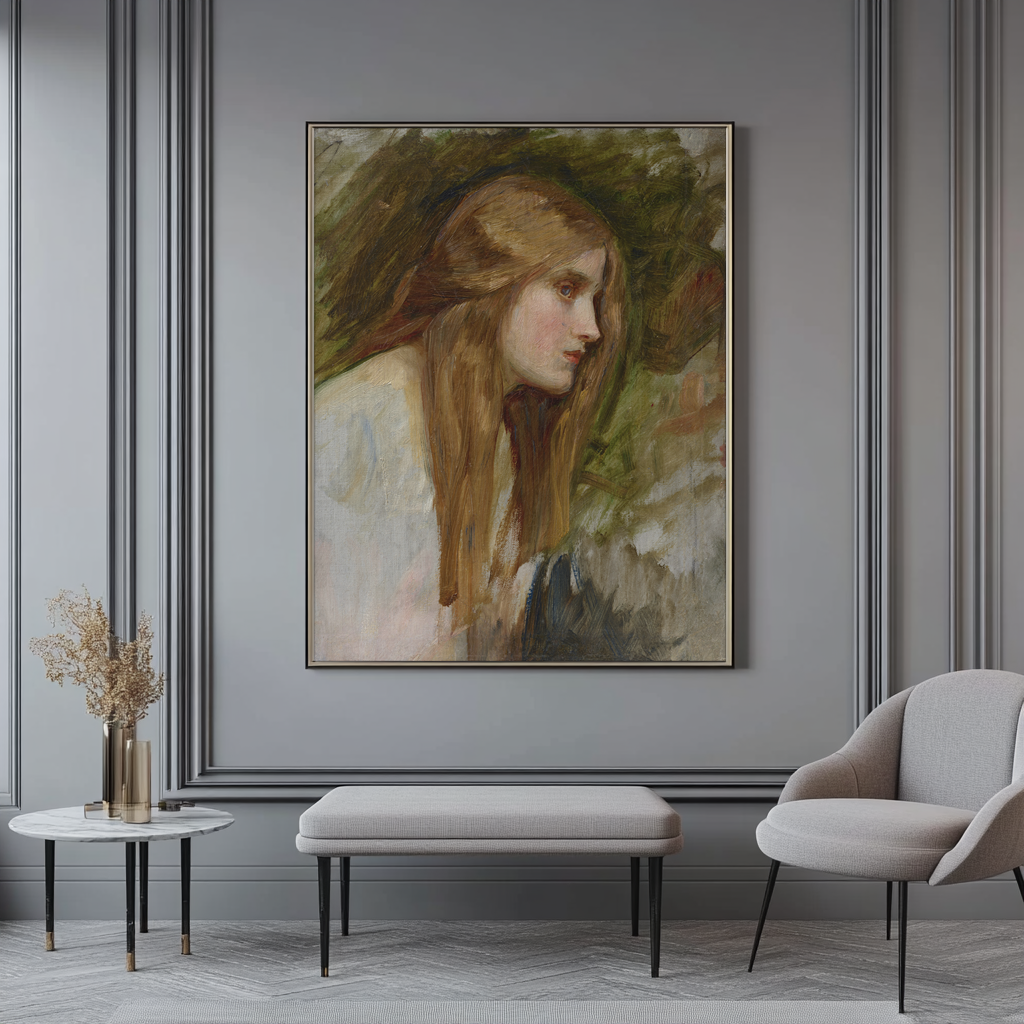 Phyllis - John William Waterhouse - Lienzo premium 430g (calidad de galeria)