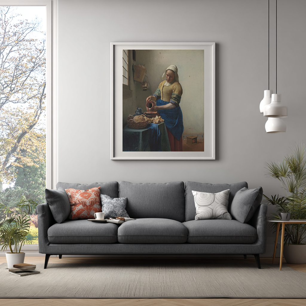 The Milkmaid - Johannes Vermeer - Premium canvas 430g (gallery quality)