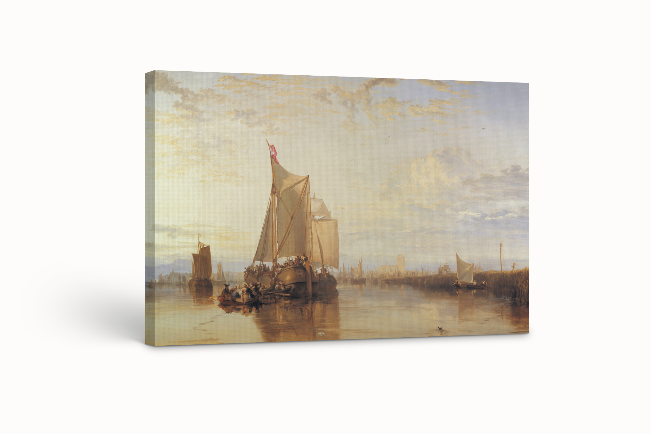 El barco de pasajeros de Dort llegando desde Rotterdam - Joseph Mallord William Turner - Lienzo premium 430g (calidad de galeria)