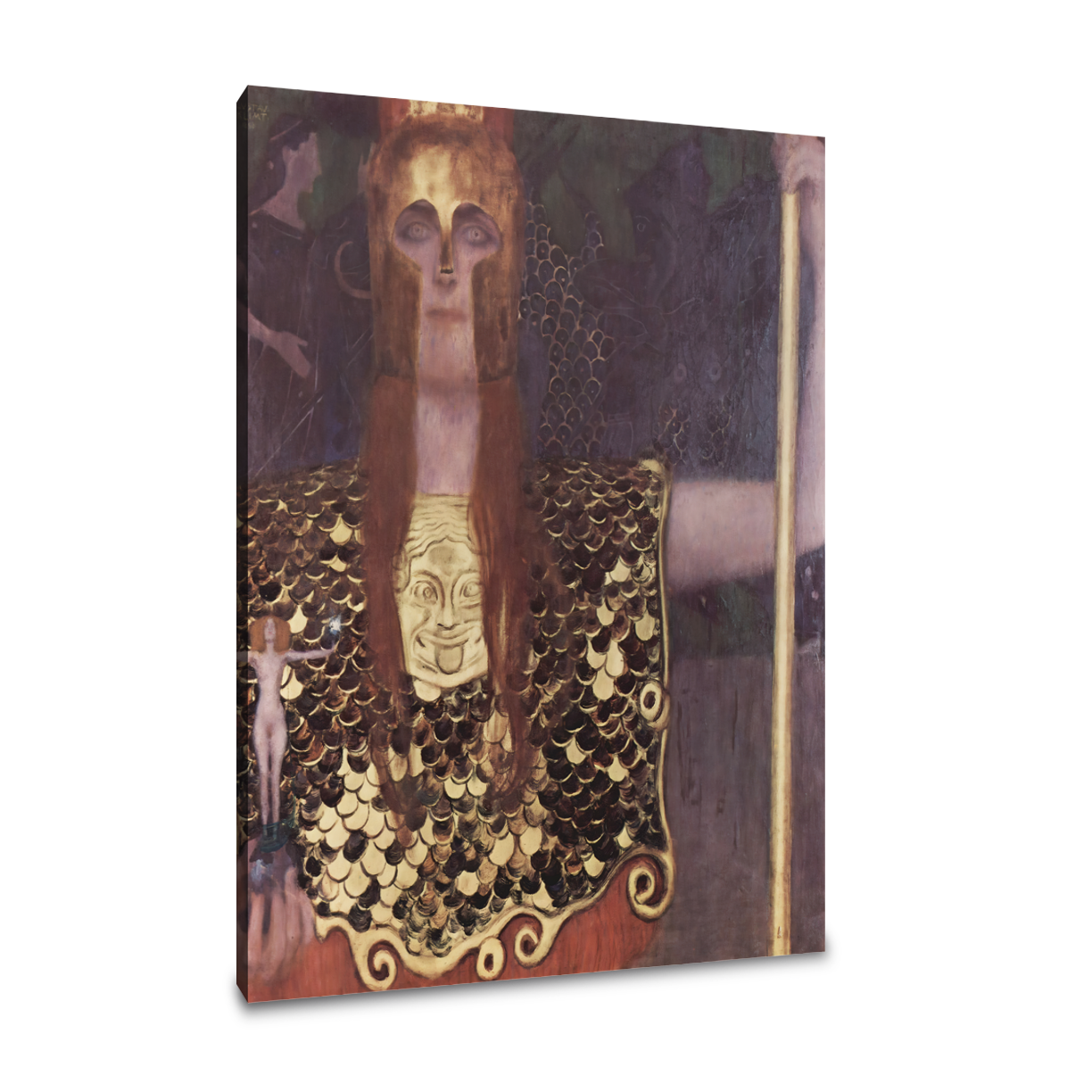 Palas Atenea - Gustav Klimt - Lienzo premium 430g (calidad de galeria)