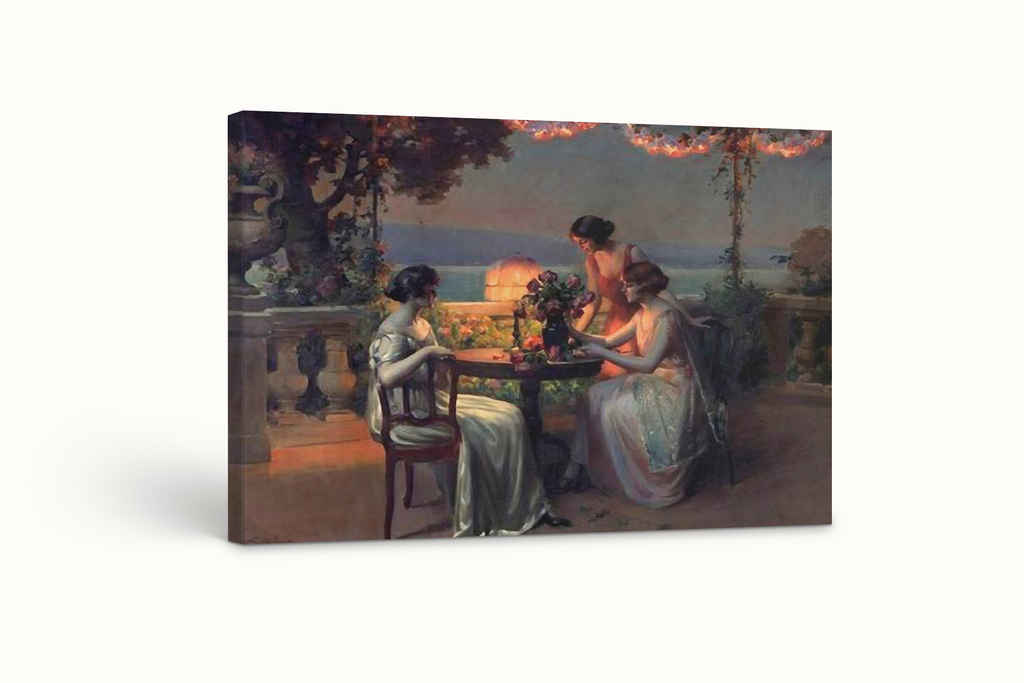 La fin du dîner - Jules-Alexandre Grun - Toile premium 430g (qualité galerie)