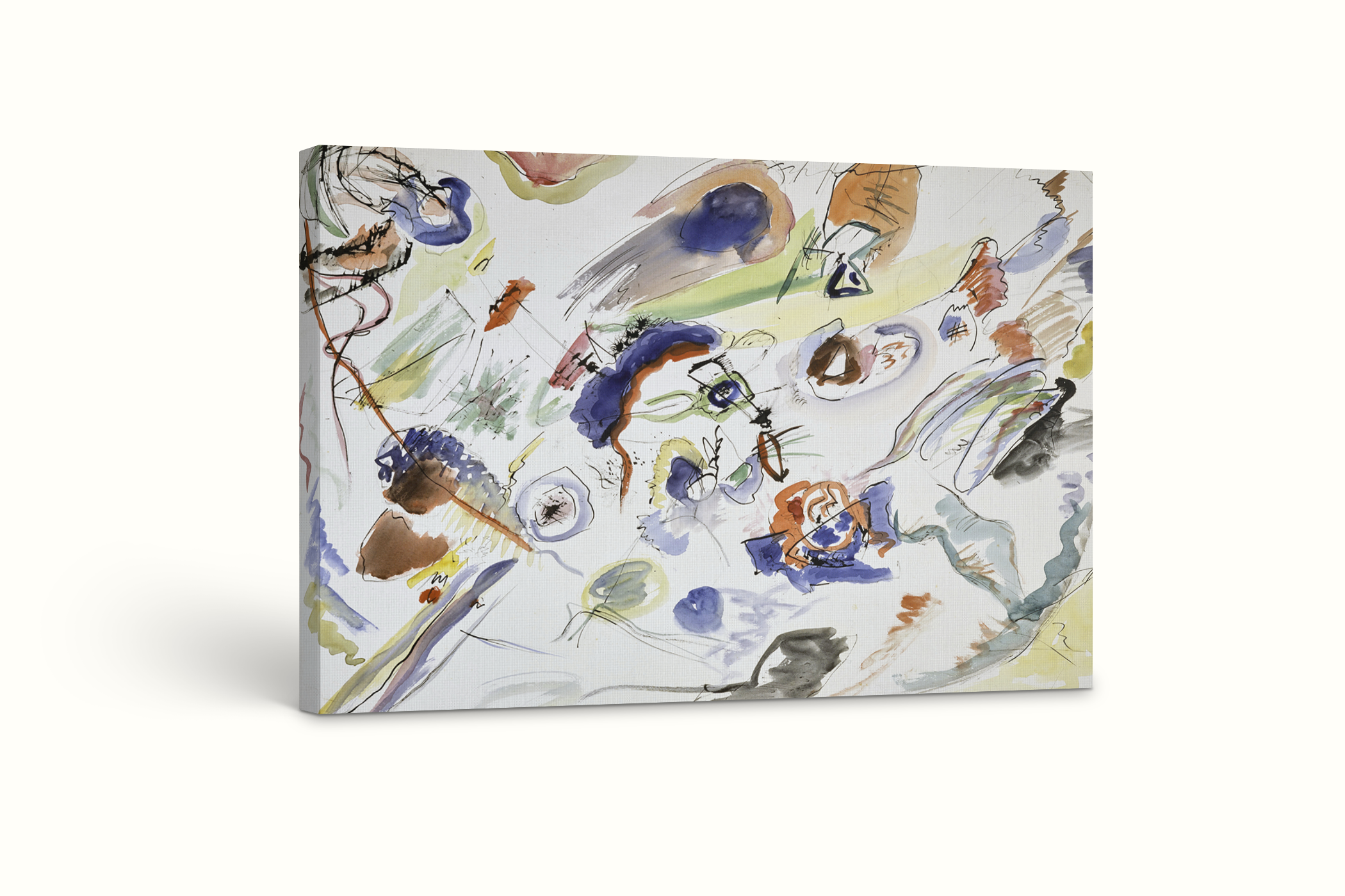 Sin titulo Primera acuarela abstracta - Wassily Kandinsky - Lienzo premium 430g (calidad de galeria)