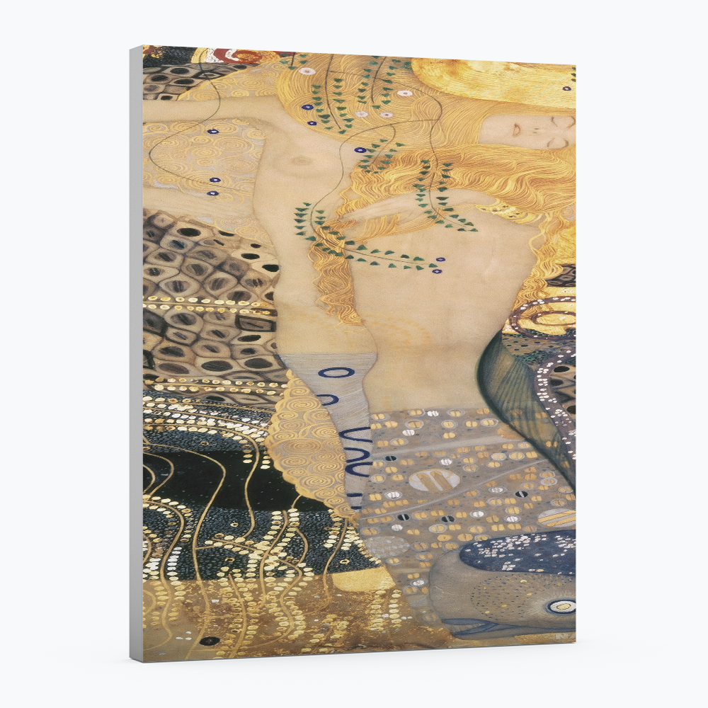 Serpientes de agua II - Gustav Klimt - Lienzo premium 430g (calidad de galeria)