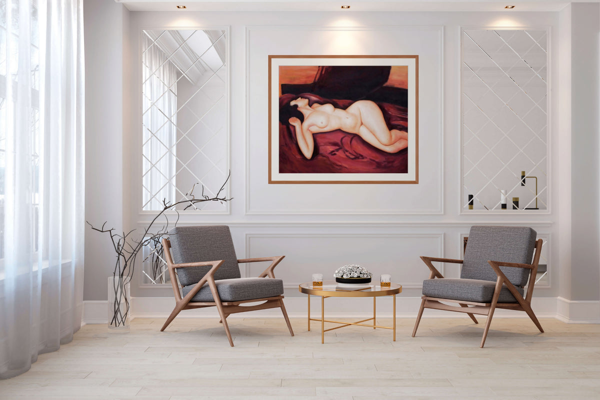 Desnudo reclinado de espaldas - Amedeo Modigliani - Lienzo premium 430g (calidad de galeria)