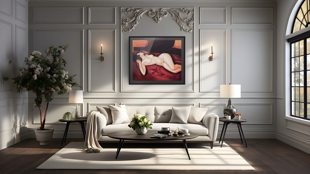 Desnudo reclinado de espaldas - Amedeo Modigliani - Lienzo premium 430g (calidad de galeria)