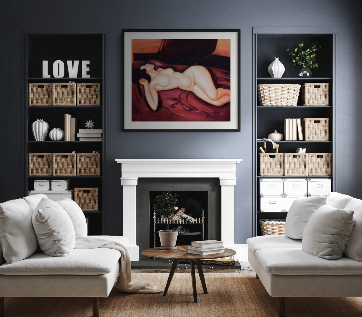 Desnudo reclinado de espaldas - Amedeo Modigliani - Lienzo premium 430g (calidad de galeria)
