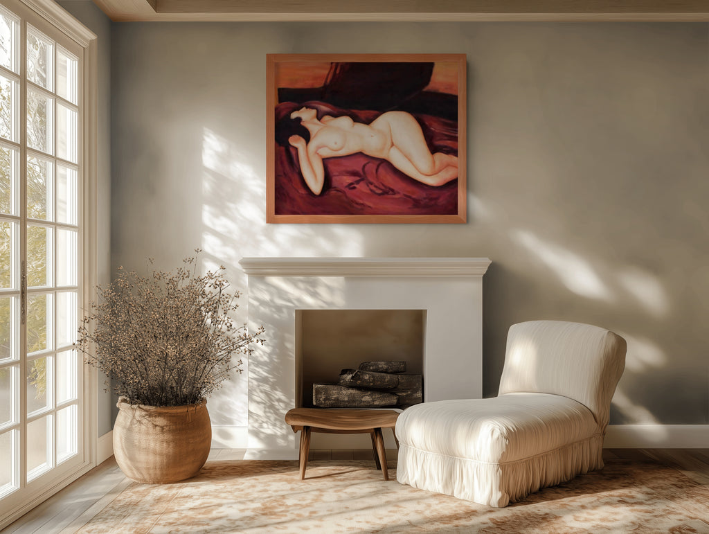 Desnudo reclinado de espaldas - Amedeo Modigliani - Lienzo premium 430g (calidad de galeria)
