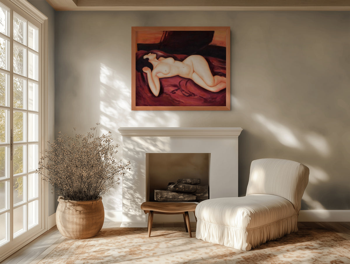 Desnudo reclinado de espaldas - Amedeo Modigliani - Lienzo premium 430g (calidad de galeria)