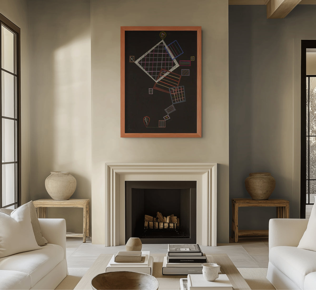 Subida de rejillas - Wassily Kandinsky - Lienzo premium 430g (calidad de galeria)