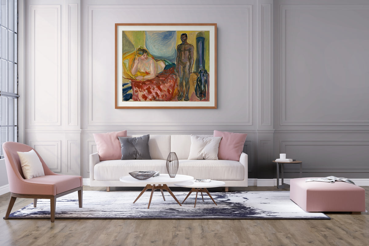 Cleopatra y el esclavo - Edvard Munch - Lienzo premium 430g (calidad de galeria)