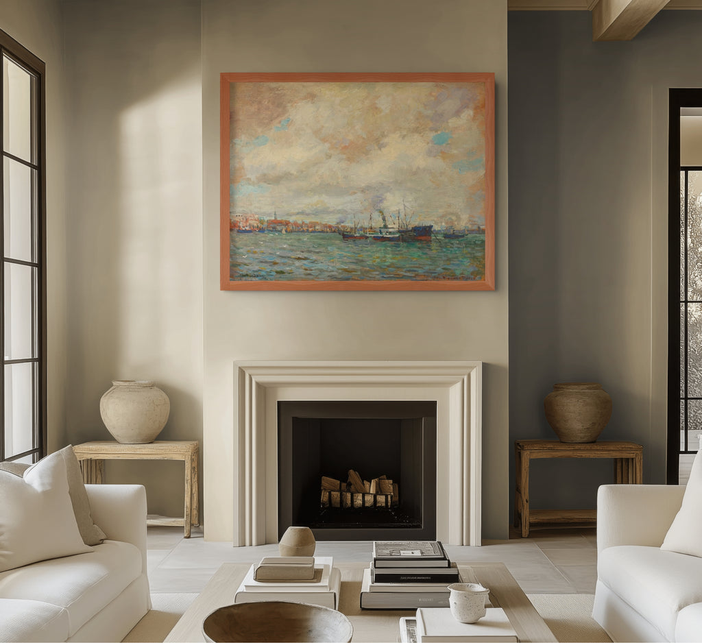 Puerto de Rotterdam - Nicolae Vermont - Lienzo premium 430g (calidad de galeria)