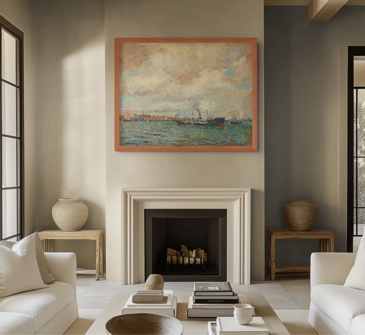 Puerto de Rotterdam - Nicolae Vermont - Lienzo premium 430g (calidad de galeria)