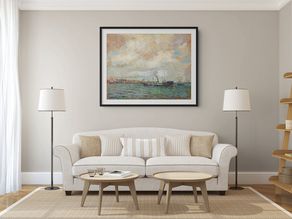 Puerto de Rotterdam - Nicolae Vermont - Lienzo premium 430g (calidad de galeria)