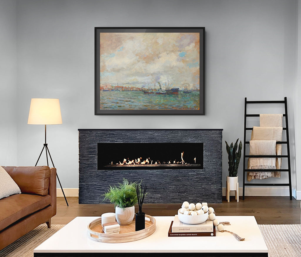 Puerto de Rotterdam - Nicolae Vermont - Lienzo premium 430g (calidad de galeria)
