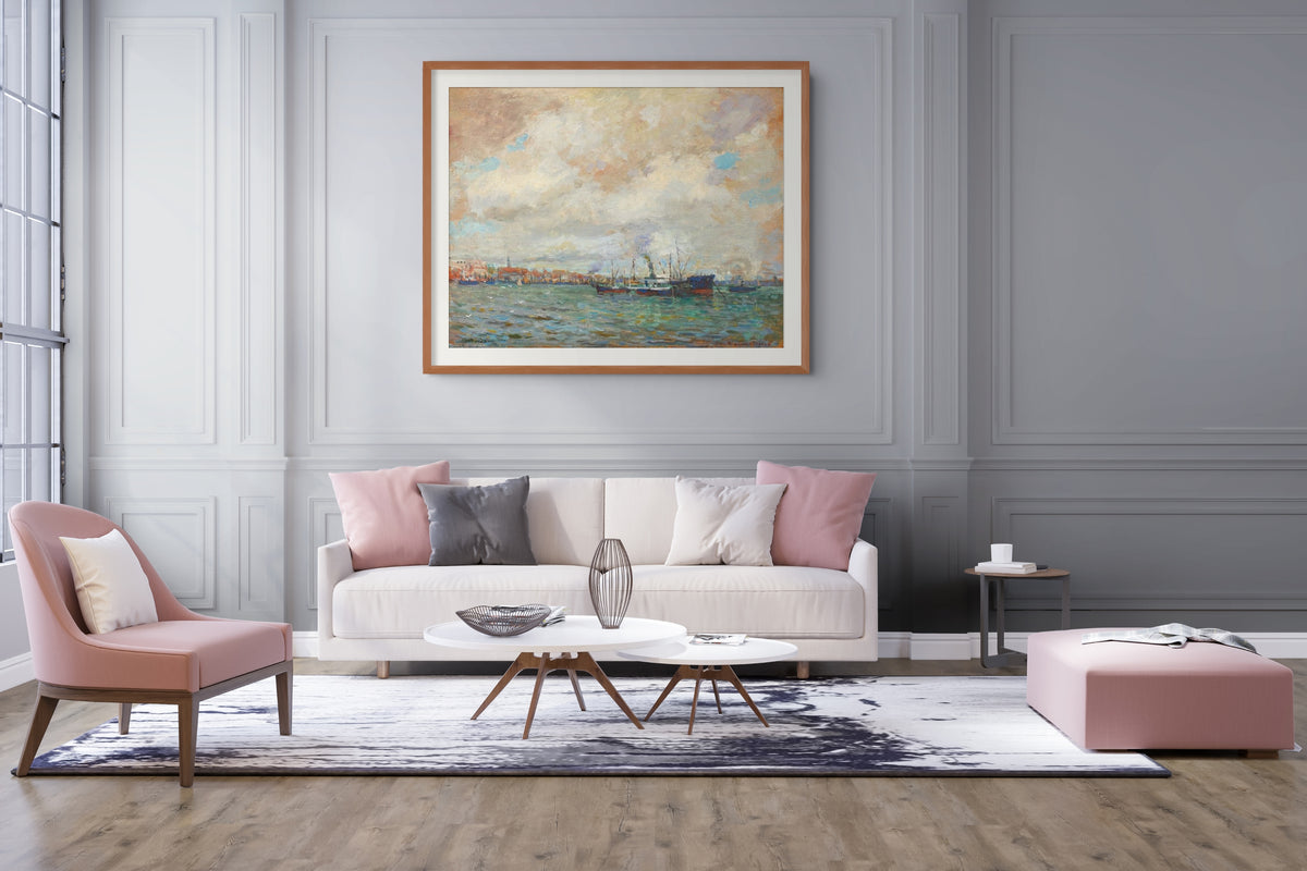 Puerto de Rotterdam - Nicolae Vermont - Lienzo premium 430g (calidad de galeria)
