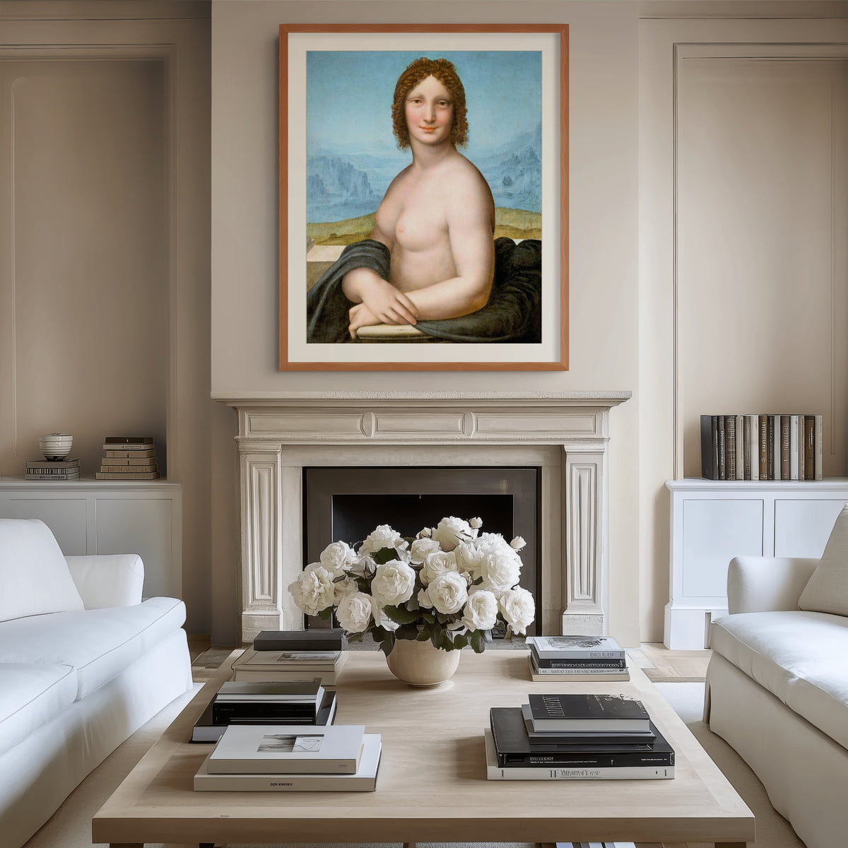 Mona Lisa Desnuda - Gian Giacomo Caprotti - Lienzo premium 430g (calidad de galeria)