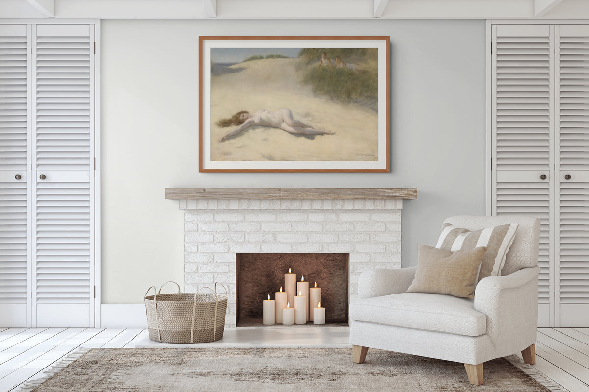 Desnudo en la playa - Pierre Carrier-Belleuse - Lienzo premium 430g (calidad de galeria)