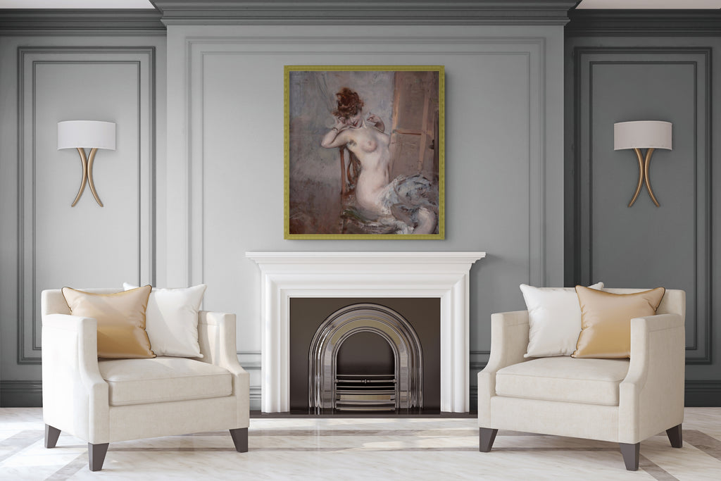 Nudo color perla - Giovanni Boldini - Lienzo premium 430g (calidad de galeria)