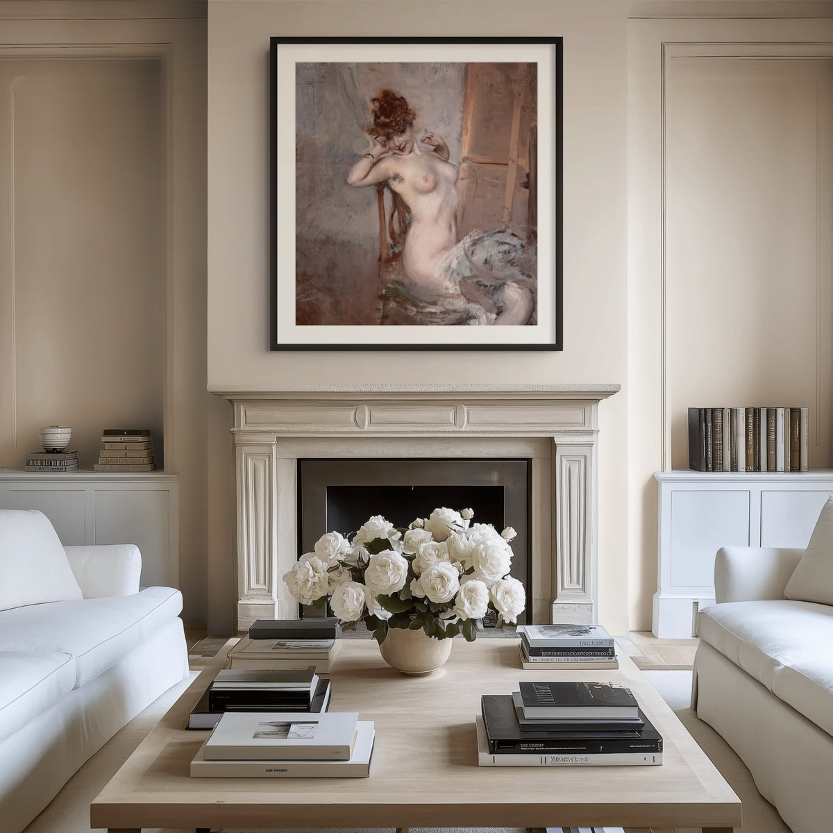 Nudo color perla - Giovanni Boldini - Lienzo premium 430g (calidad de galeria)