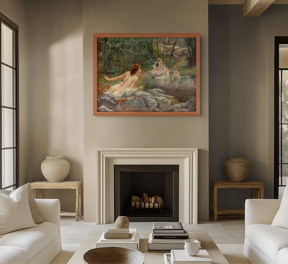 Ninfas en el bosque - Paul-François Quinsac - Lienzo premium 430g (calidad de galeria)
