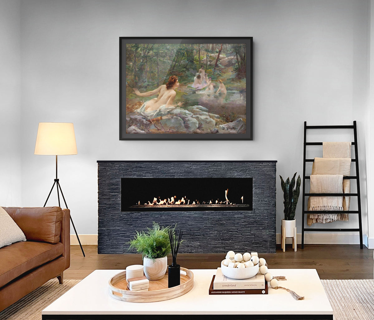 Ninfas en el bosque - Paul-François Quinsac - Lienzo premium 430g (calidad de galeria)