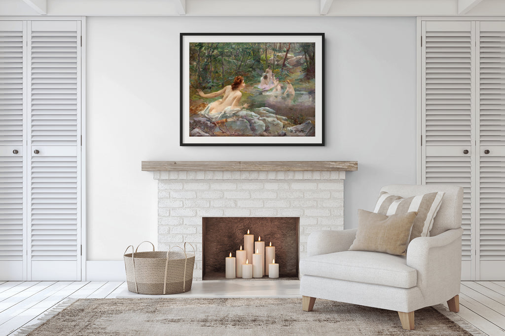 Ninfas en el bosque - Paul-François Quinsac - Lienzo premium 430g (calidad de galeria)
