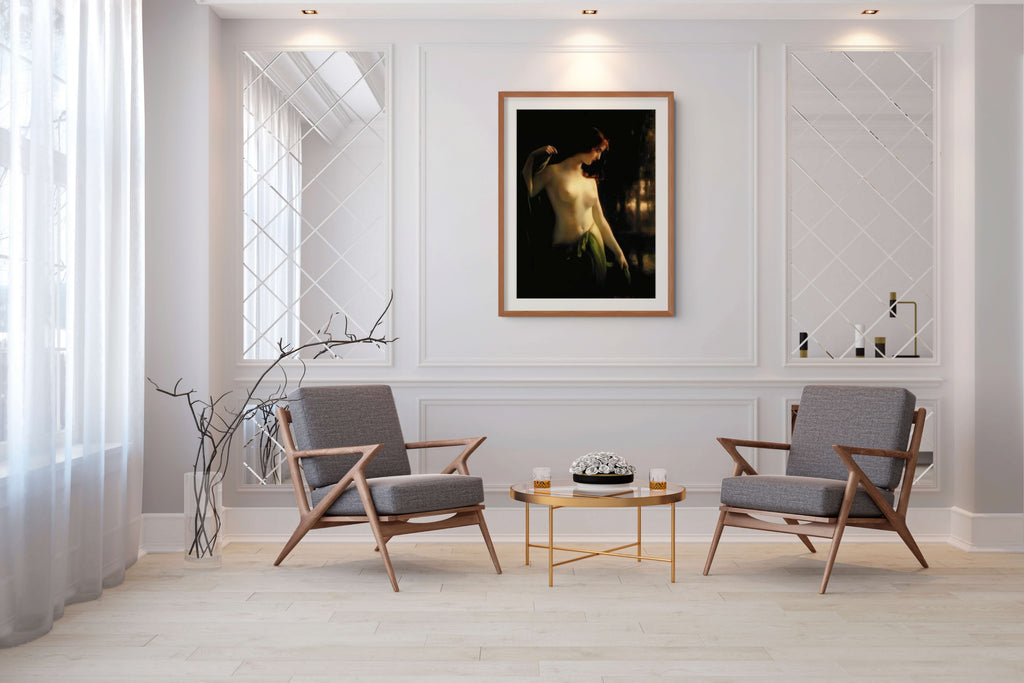 Ninfa del agua -  Otto Theodore Gustav Lingner  - Lienzo premium 430g (calidad de galeria)