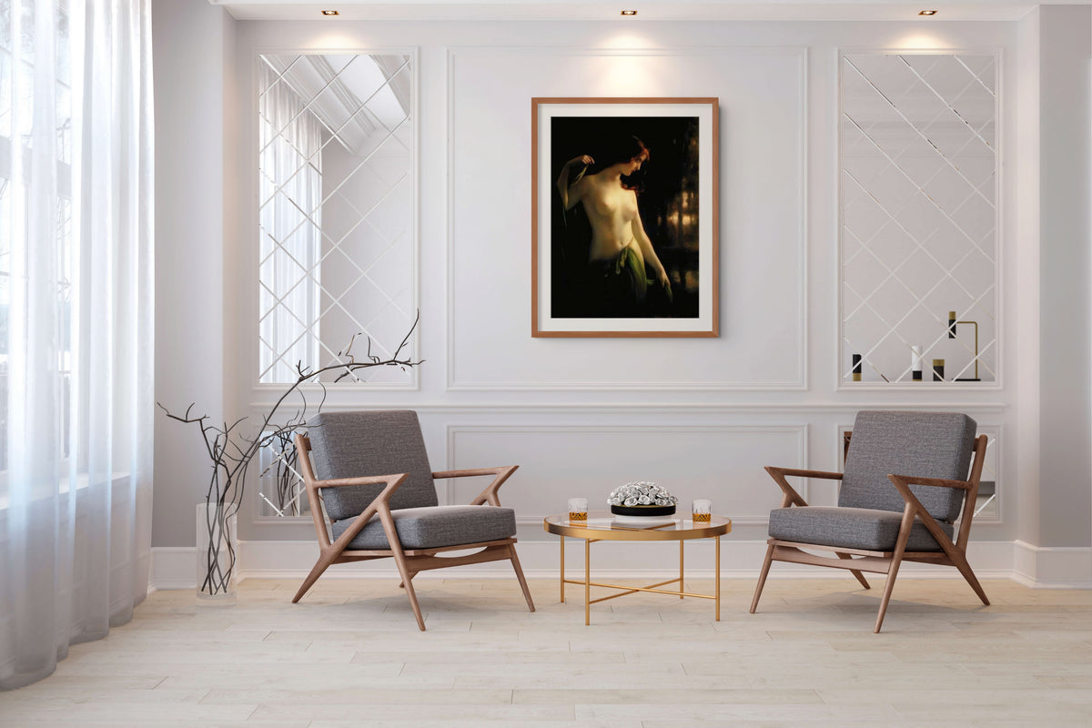 Ninfa del agua -  Otto Theodore Gustav Lingner  - Lienzo premium 430g (calidad de galeria)